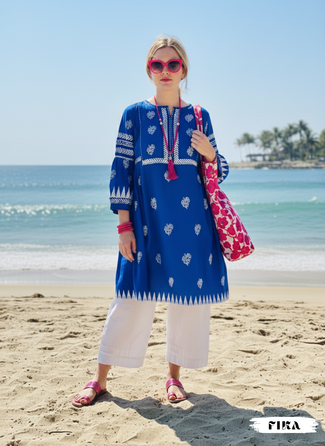 Neel Tara – Hand Block Printed Frock