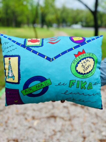 Envelope Blue Cushion