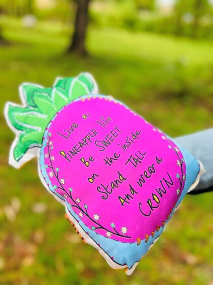 Pineapple Blue Cushion