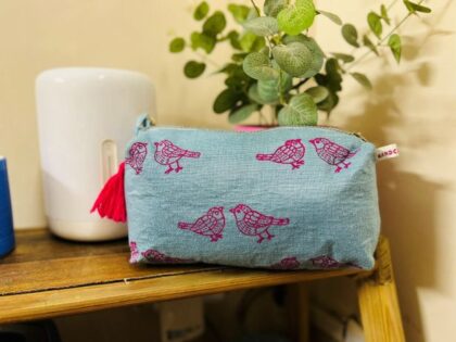 Pink Bird Pouch