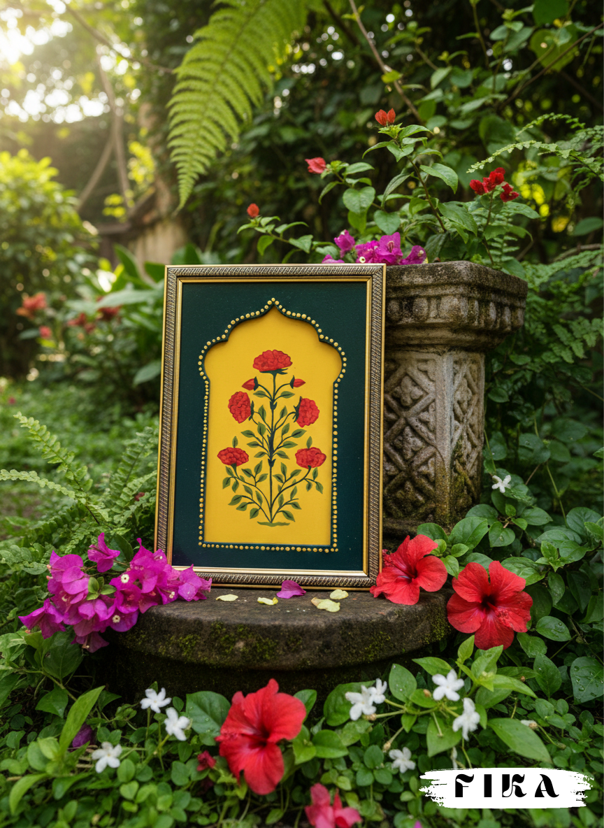 jharooka red florals