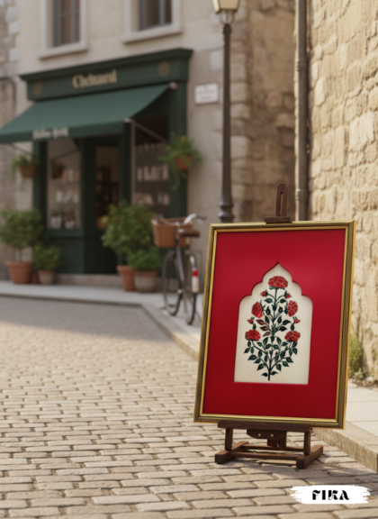 Jharoka Heritage – Crimson Elegance