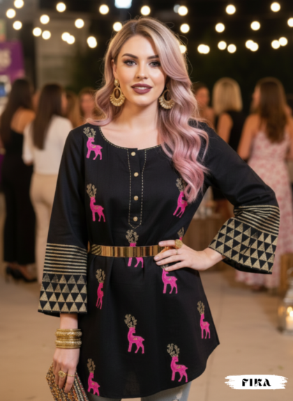 black reindeer kurta
