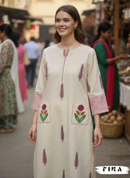 Ivory Bloom Kurta
