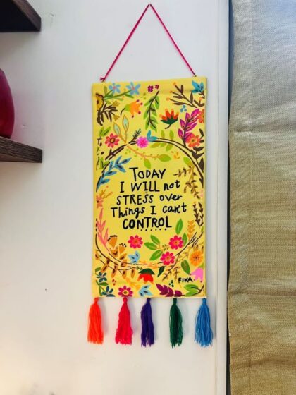 No stress qoute tapestry